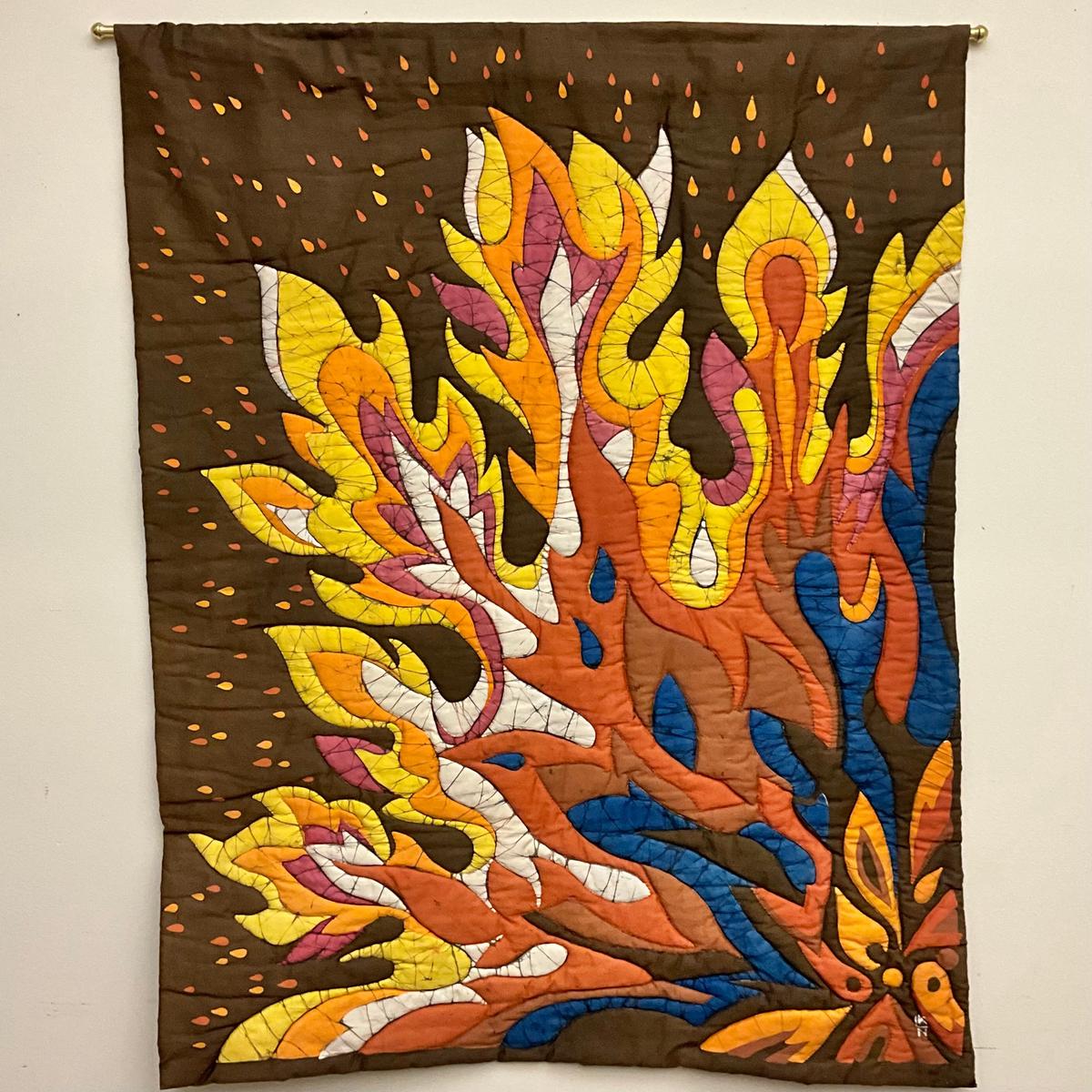 Flames Batik Wall Hanging