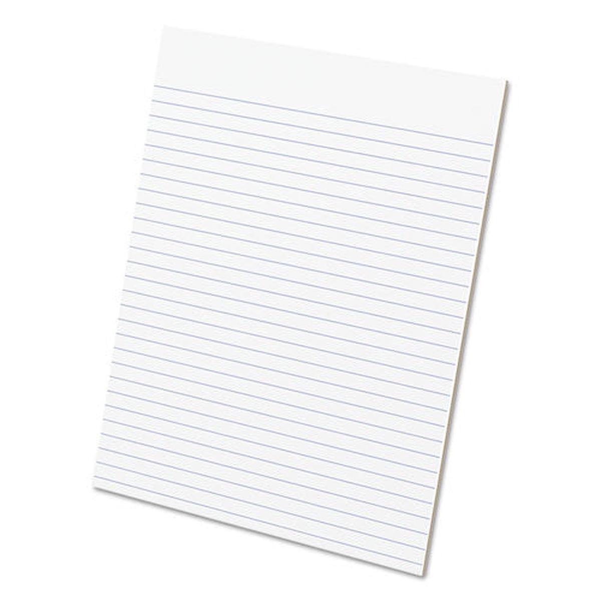 Glue Top Pads, Wide-legal Rule, 8.5 X 11, White, 50 Sheets, Dozen