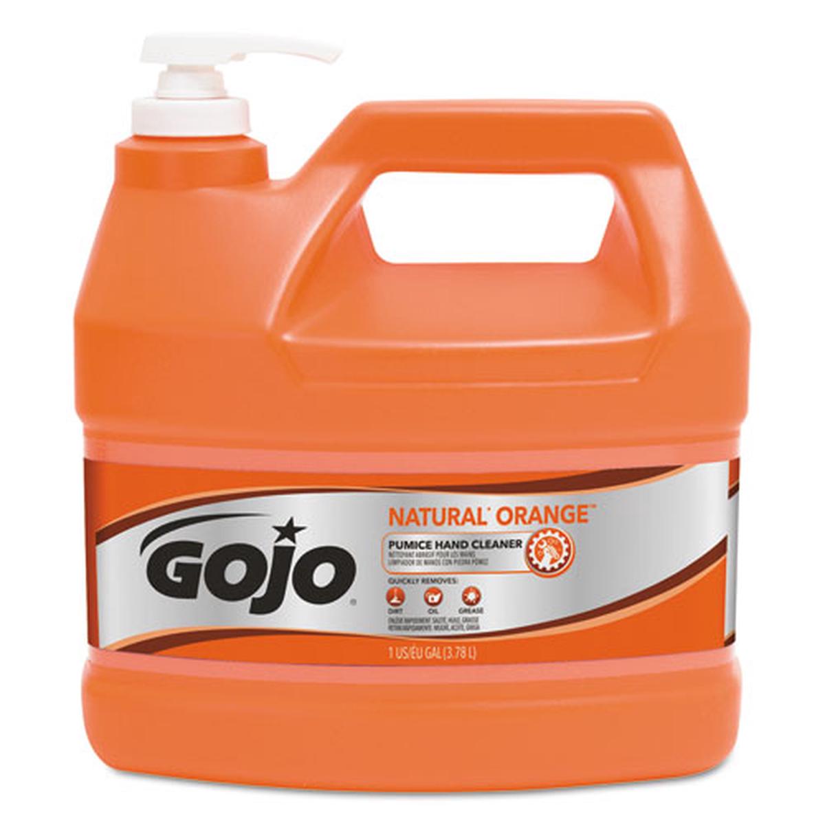 Natural Orange Pumice Hand Cleaner, Citrus, 1 Gal Pump Bottle, 4-carton