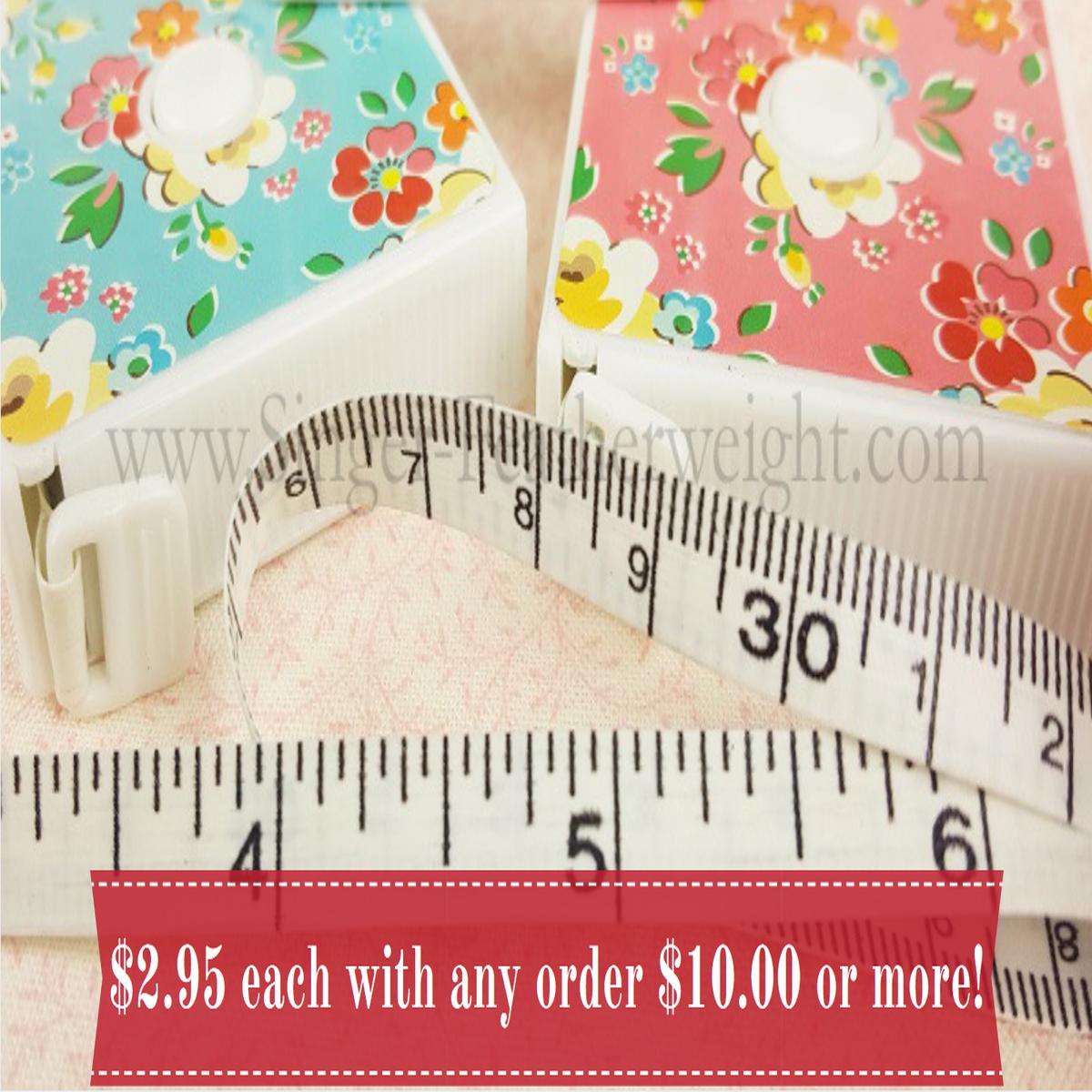 Tape Measure, Backyard Roses FLORAL Metric & Imperial Measuring