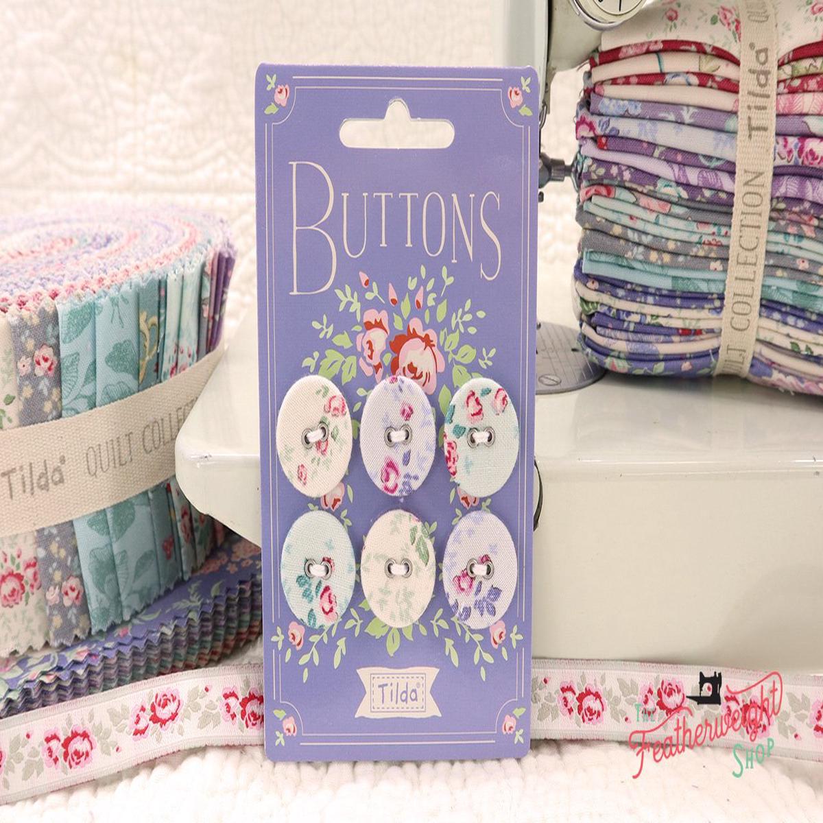 Buttons, Old Rose by Tilda - 6 count