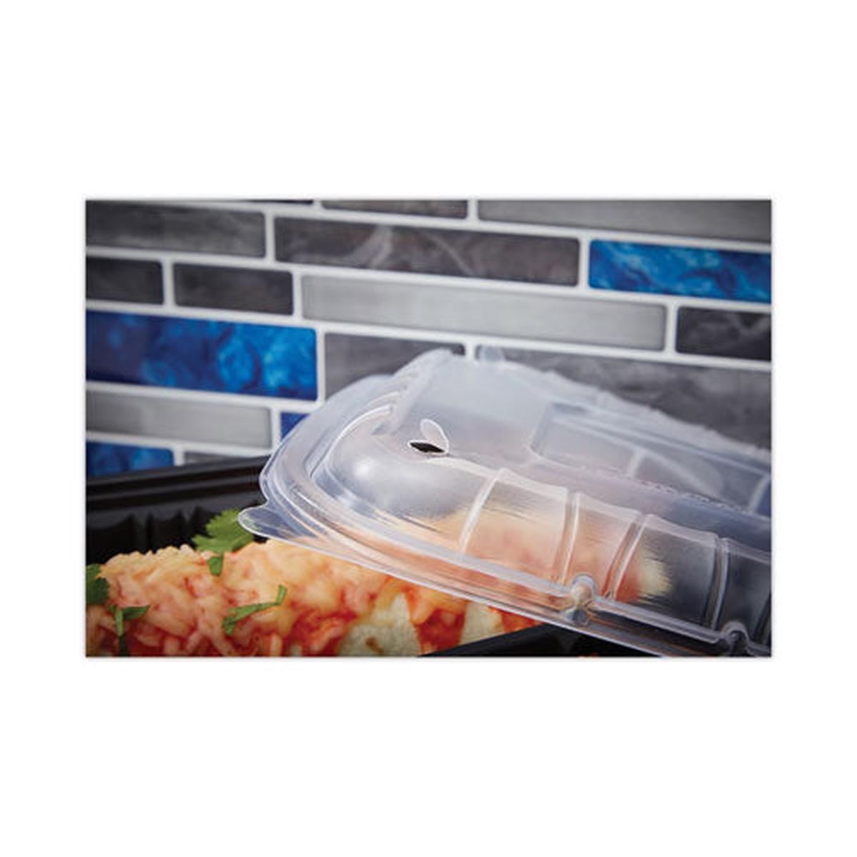 Earth Choice Entre2go Takeout Vented Lid, 8.67 X 5.75 X 0.98, Clear, 300-carton