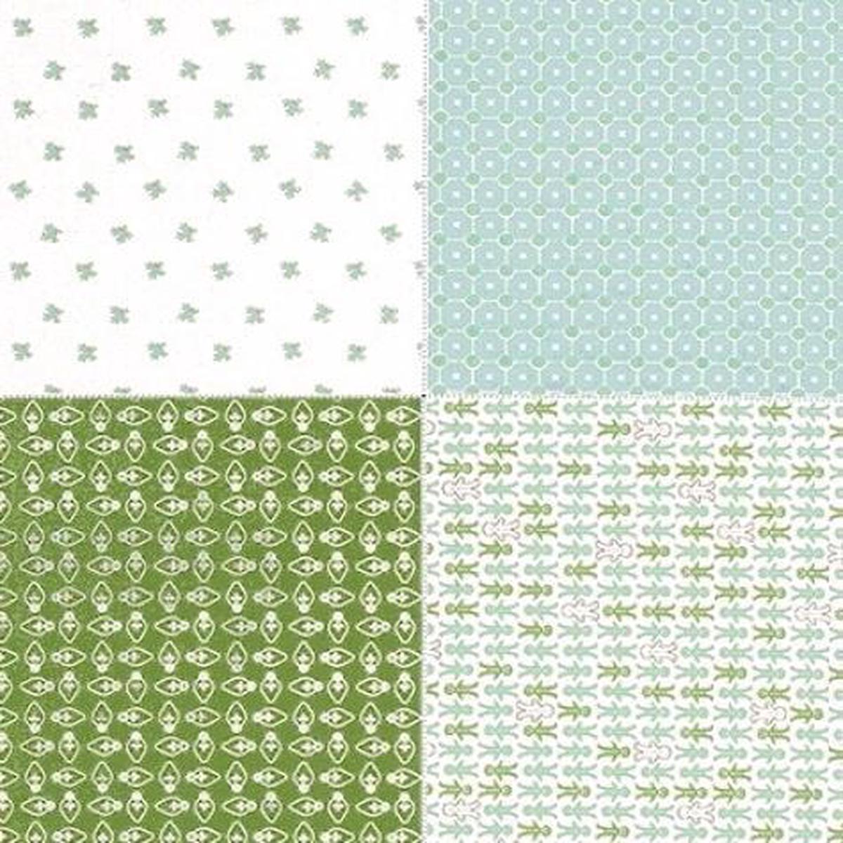 Fabric, COZY Christmas by Lori Holt of Bee in My Bonnet - PANEL, Green FQ