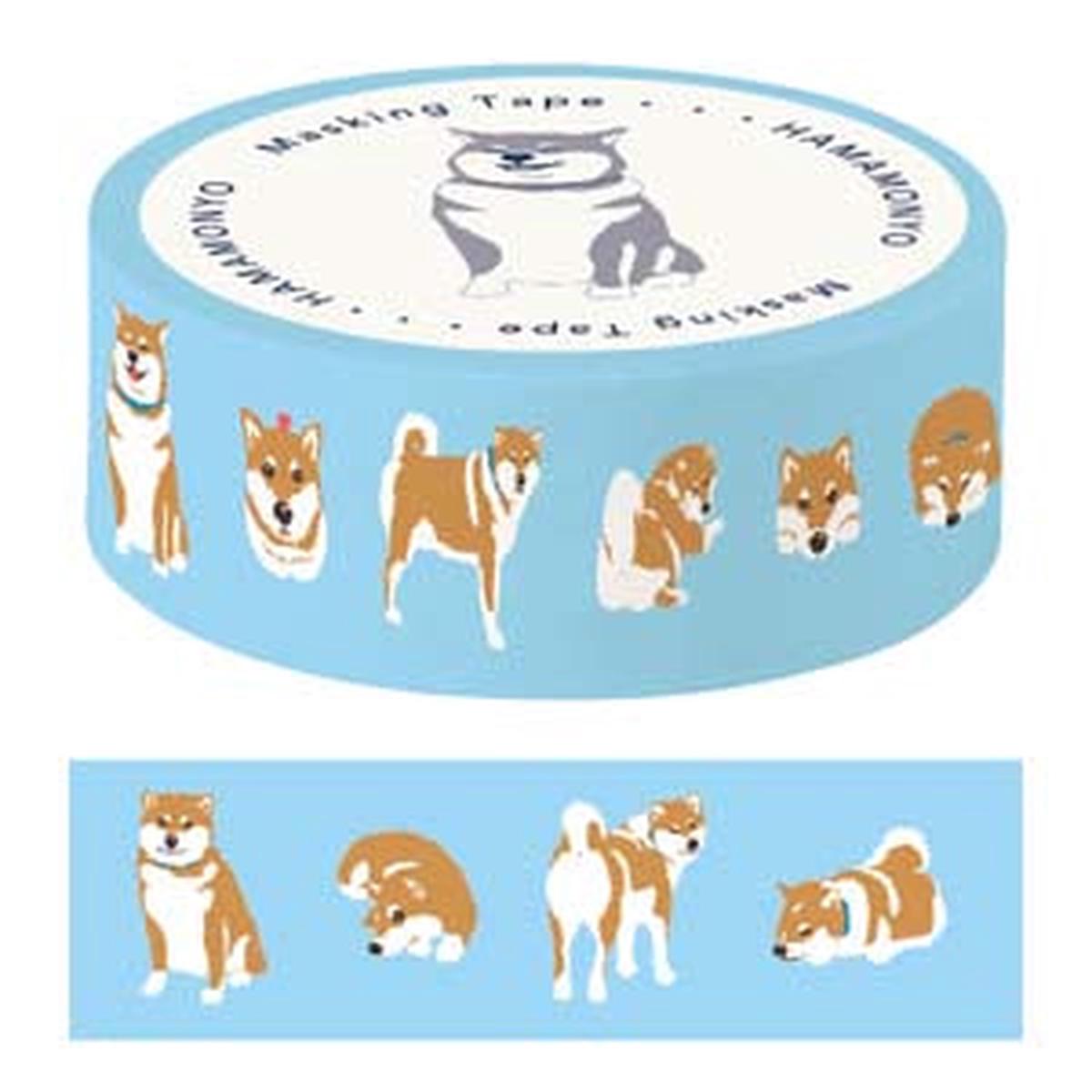 Masking Tape - Shiba Dog Blue