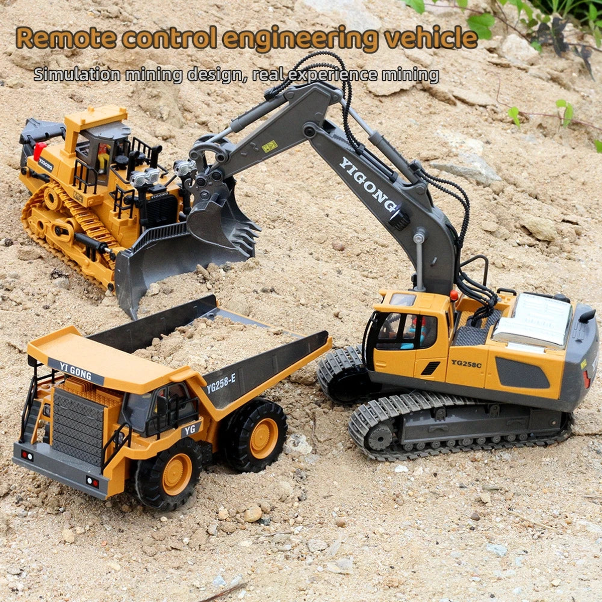 Rechargeable RC Excavator Dump Truck Toy for Boys