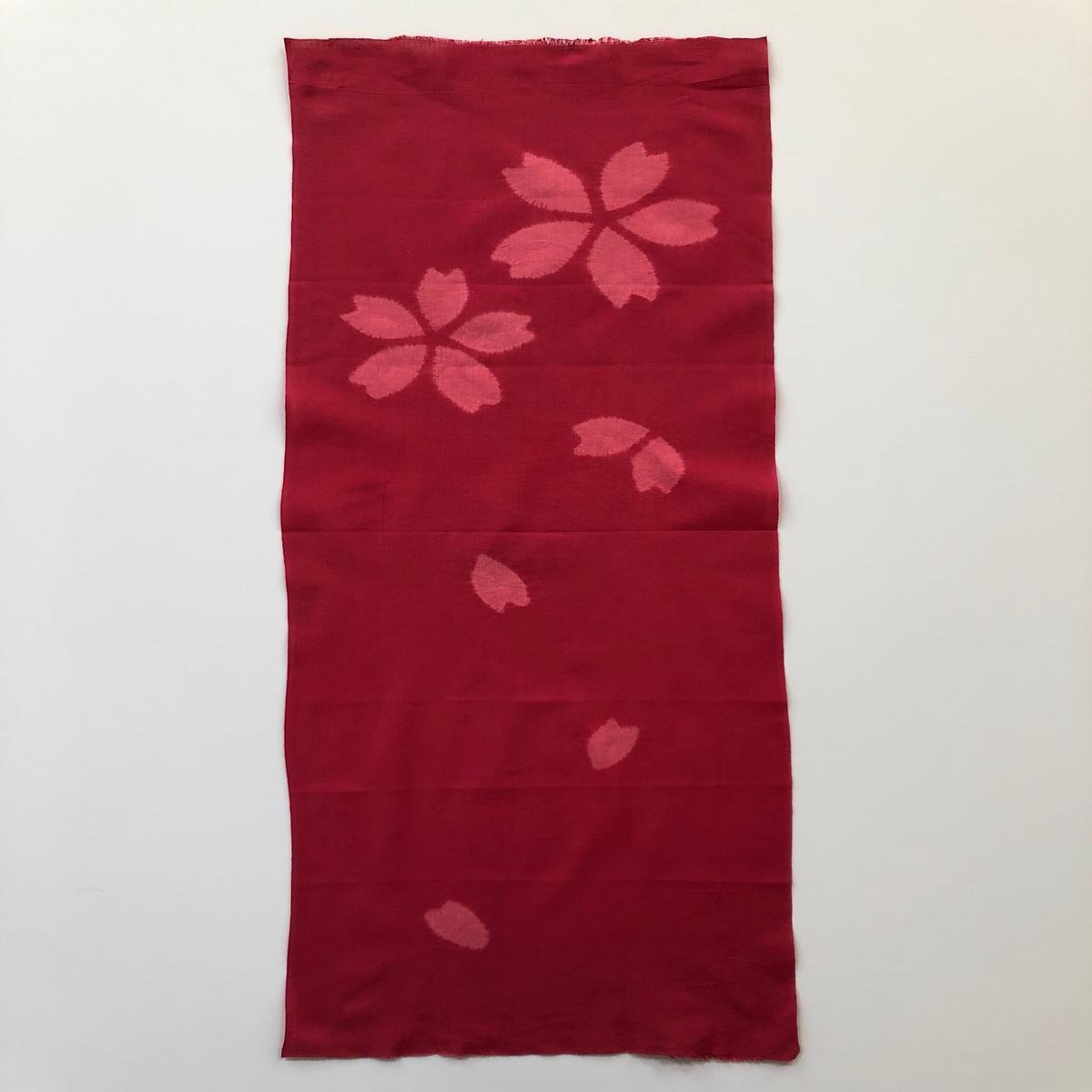 Sakura Chirashi Ko-boushi Shibori Tenugui