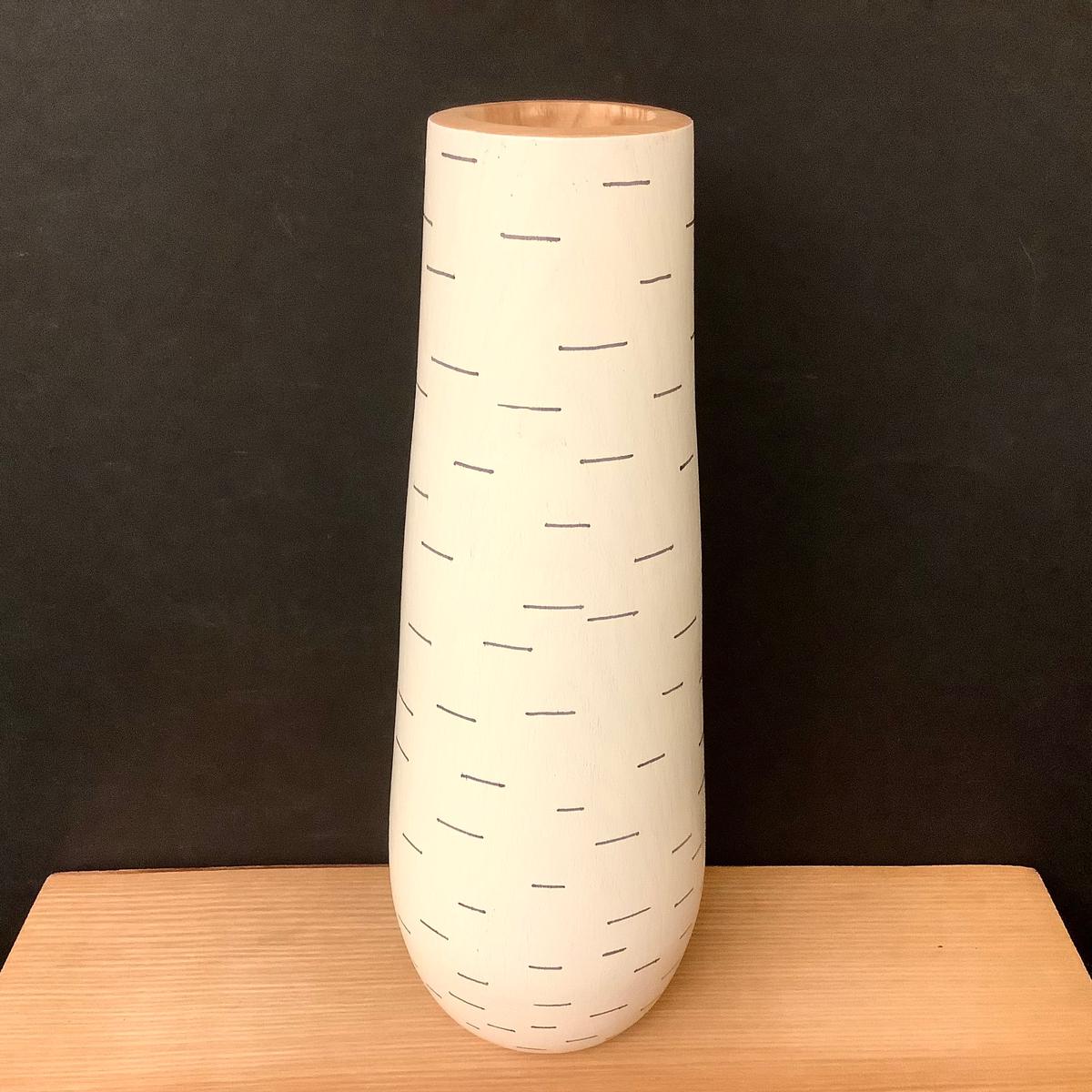 Ash Vase with Faux Birch Pattern
