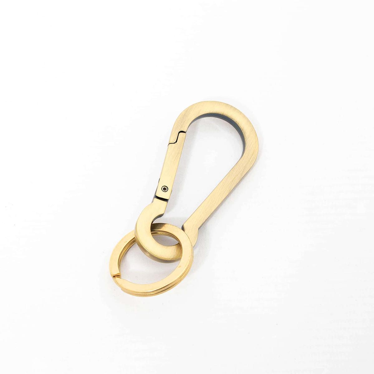Carabiner Key Ring - Square Frame Antique Gold