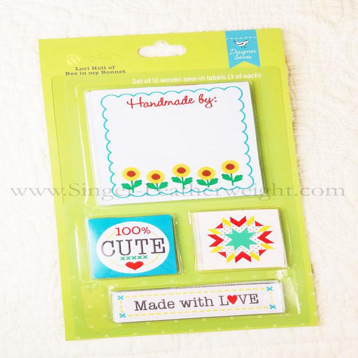 Labels, Set of 12 Woven Sew-In Labels by Lori Holt