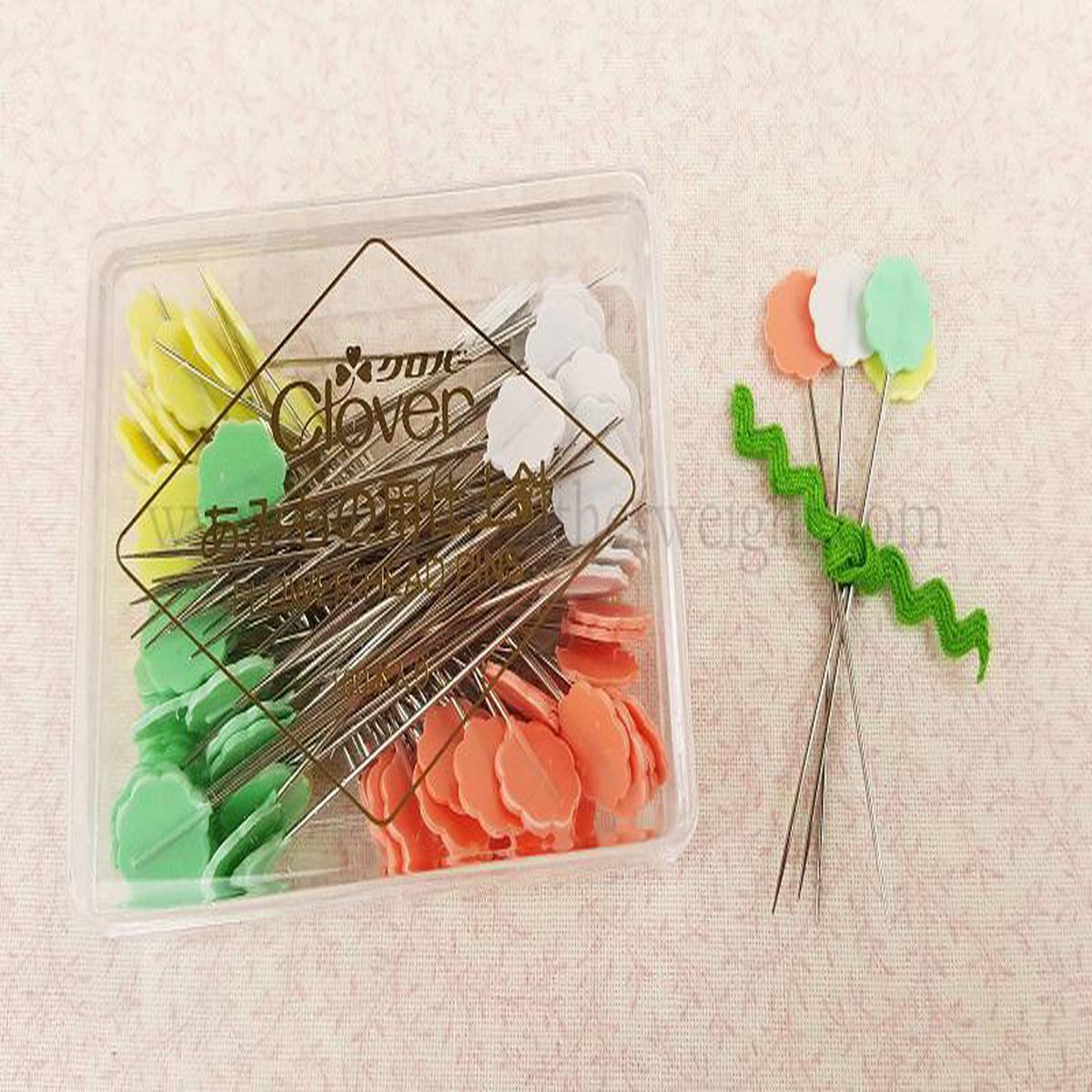 Flower Head Pins, Multi-Colored PASTELS 100 Count