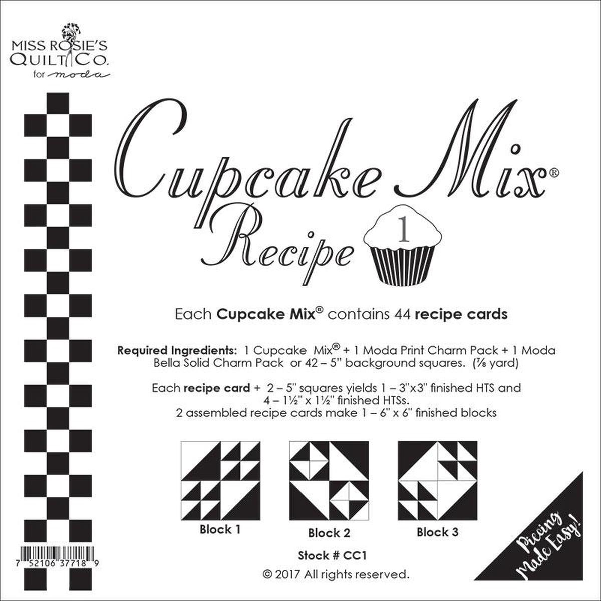 PATTERN, Miss Rosie's Quilt Co. - CUPCAKE Mix Recipe #1