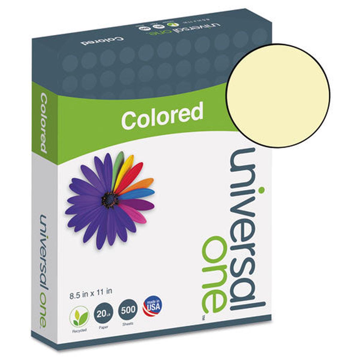 Deluxe Colored Paper, 20lb, 8.5 X 11, Canary, 500-ream