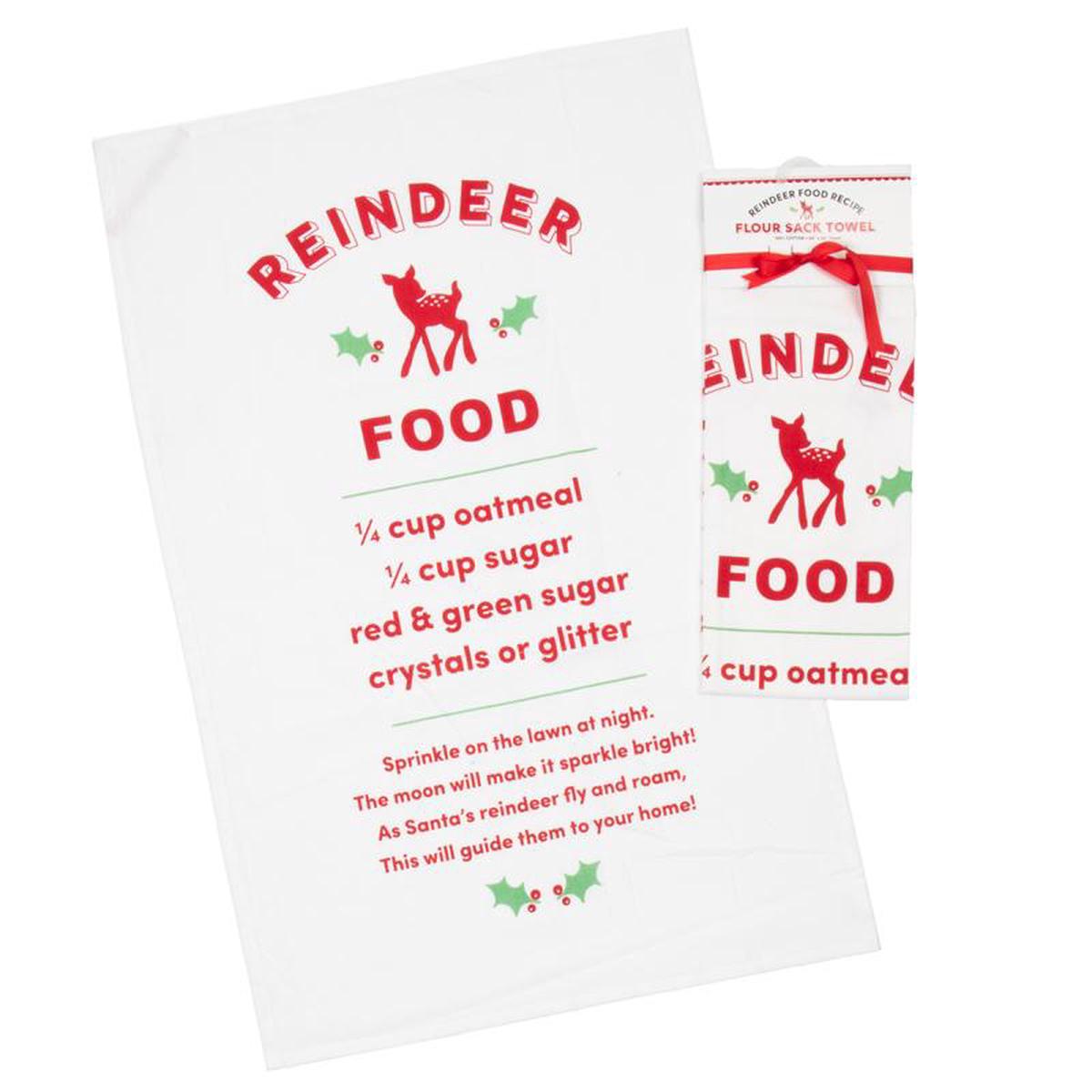 Flour Sack Tea Towel by Urban Chiks for Moda - DEER CHRISTMAS