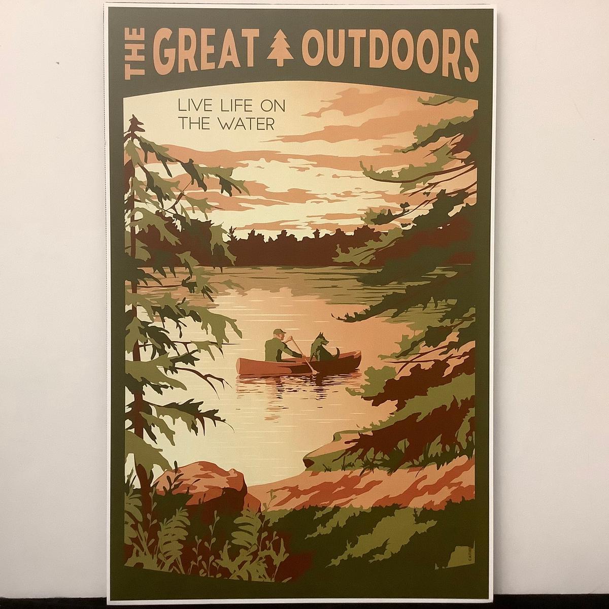 Great Outdoors Poster, Live Life on the Water