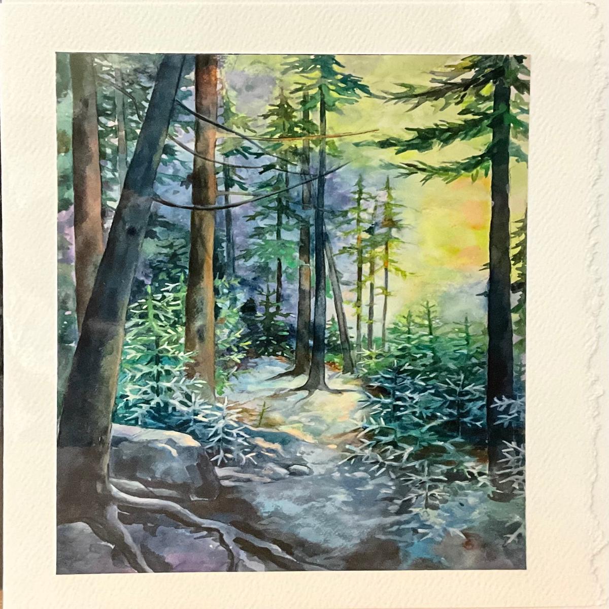 Snow on the Trail Note Card