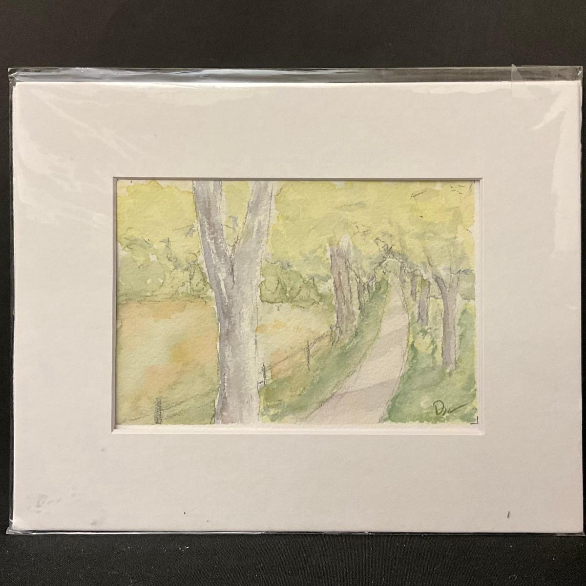 Country Lane original watercolor