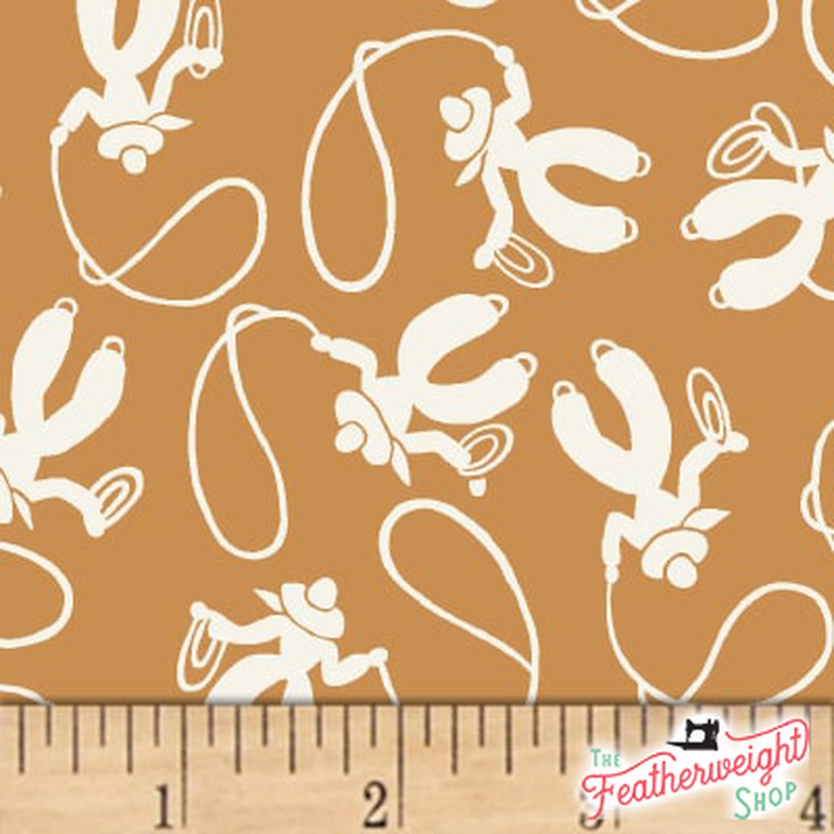 Fabric, Storybook Ranch by Windham - Brown Cowboys (by the yard)