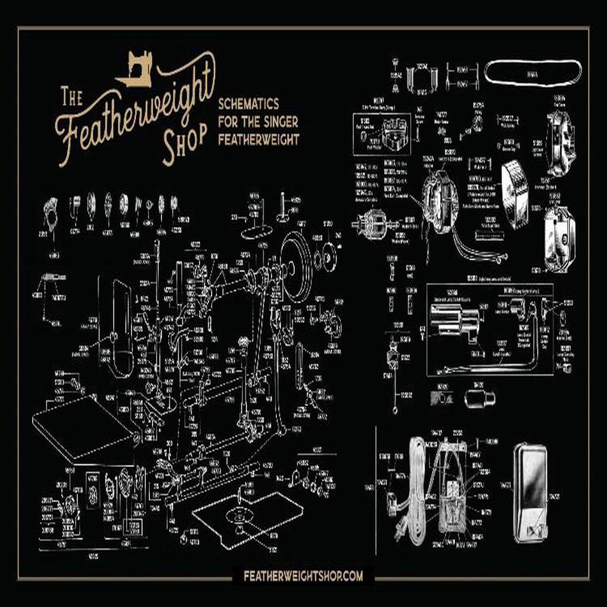 Servicing Mat, Featherweight Schematic