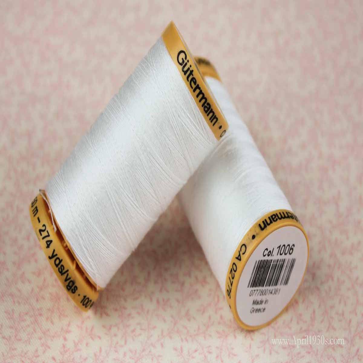 Gutermann Thread 30wt Cotton - 250 Meter Spool