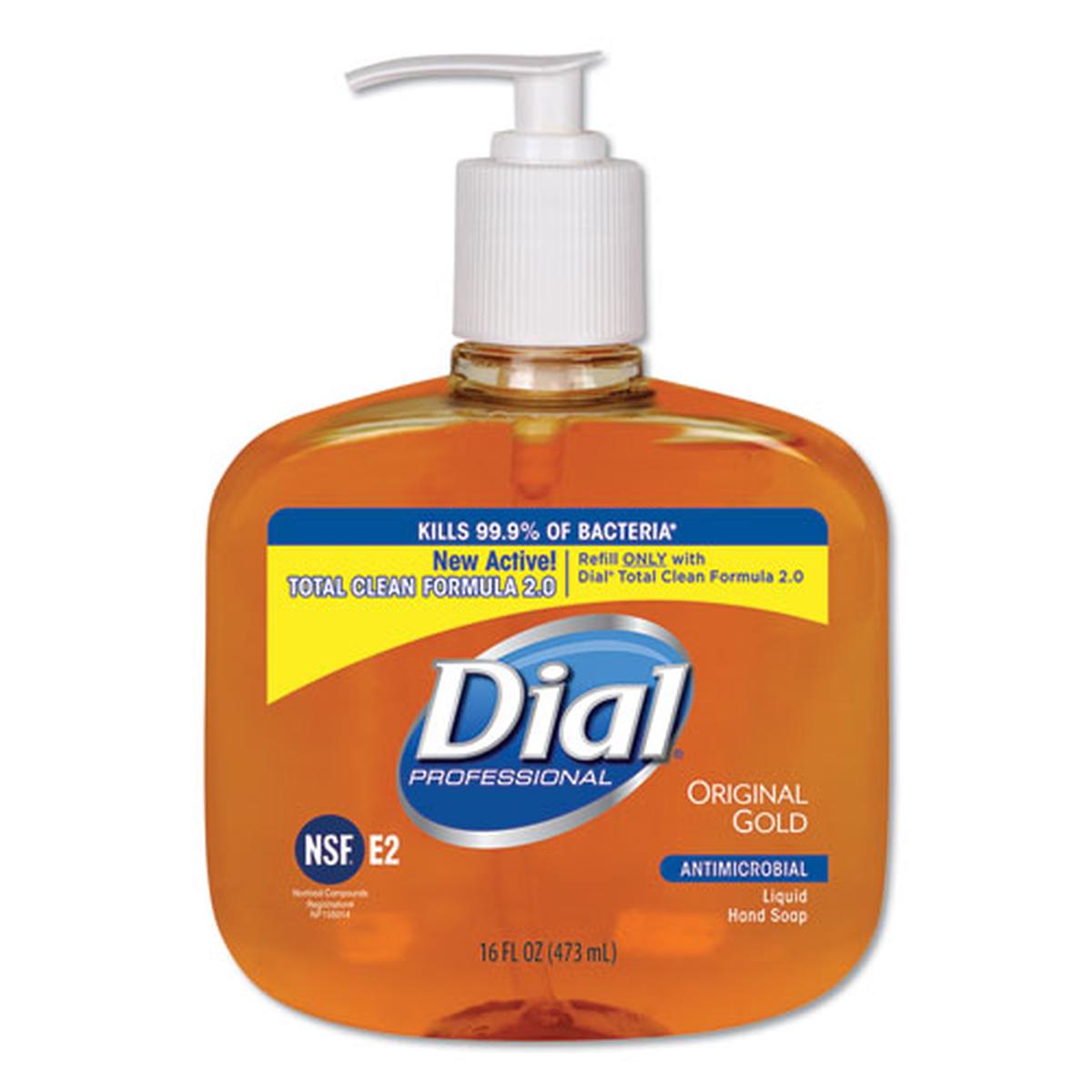 Gold Antimicrobial Liquid Hand Soap, Floral Fragrance, 16 Oz Pump Bottle