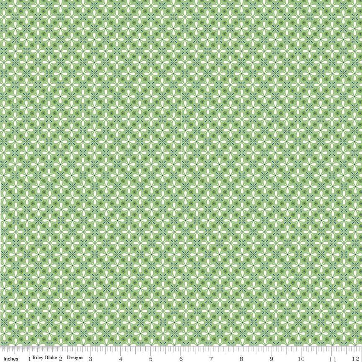 Fabric, Farm Girl Vintage by Lori Holt VINTAGE GREEN (by the yard)