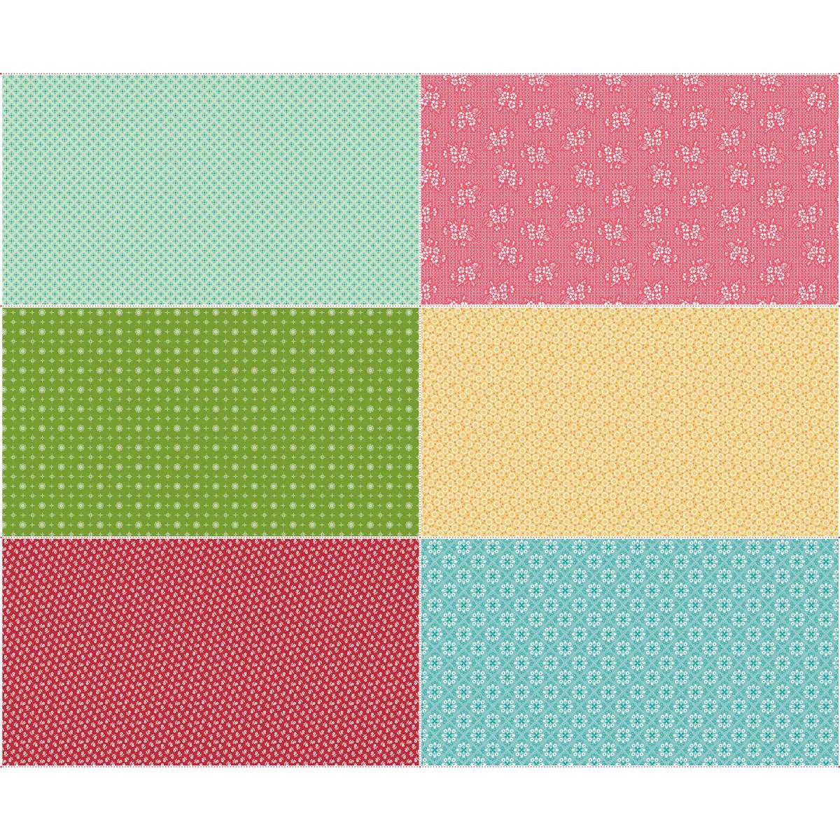 Fabric, Granny Chic by Lori Holt of Bee in My Bonnet - SCRAPPY PANEL TWO