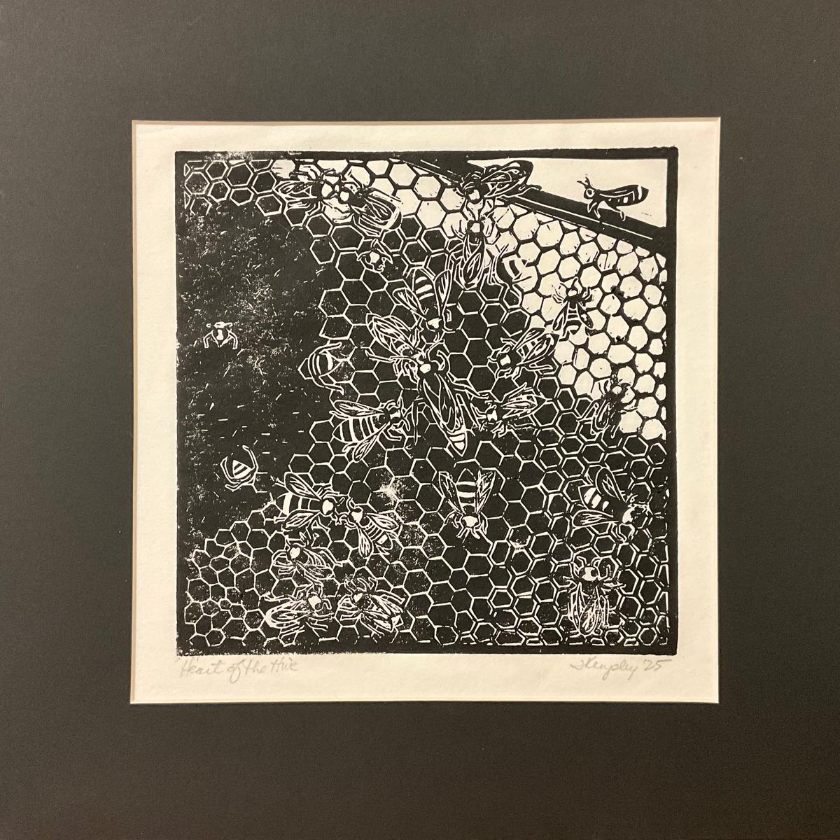 Heart of the Hive Block Print