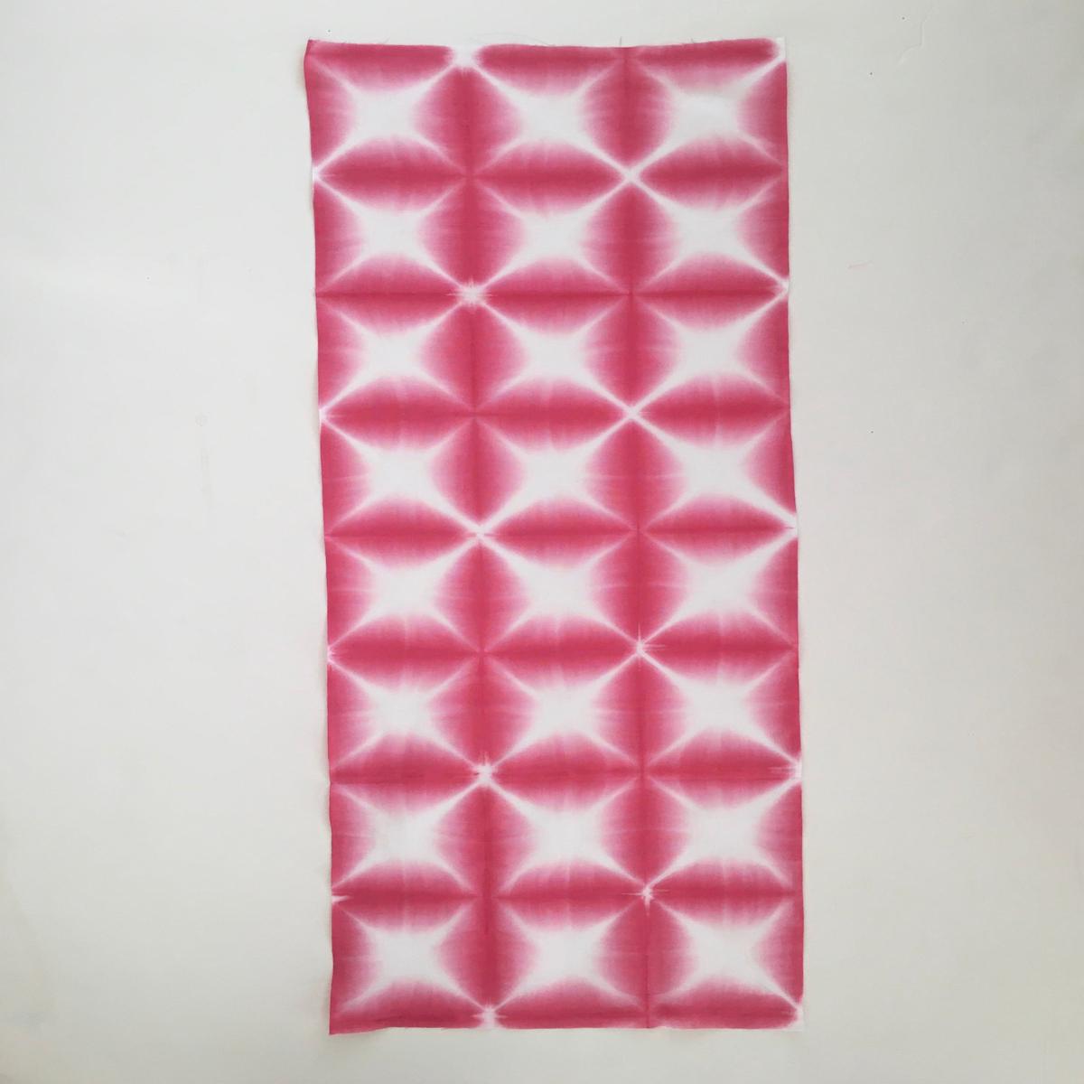 Red Kirameki Sekka Shibori Tenugui