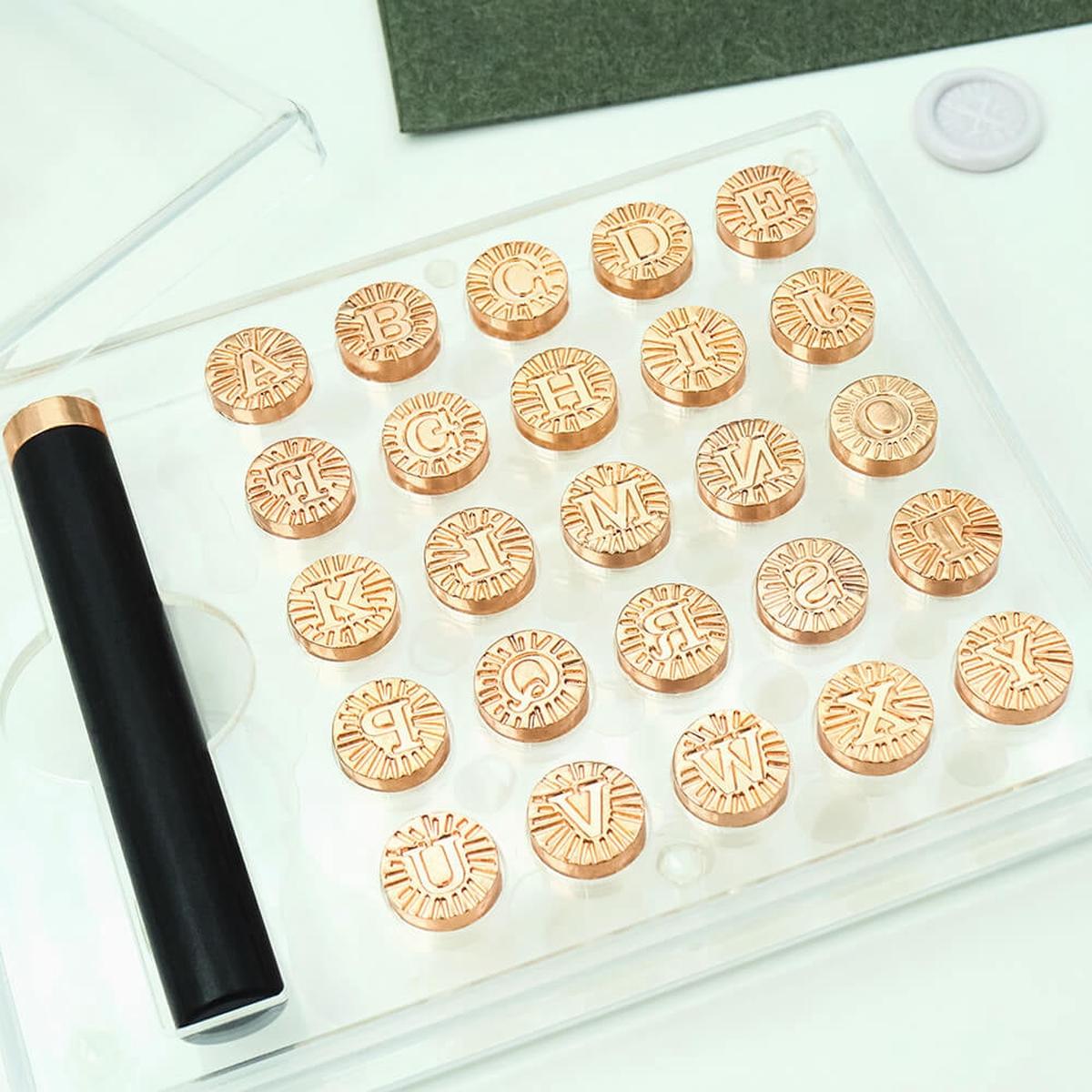 Mini Alphabet Wax Seal Stamp Set
