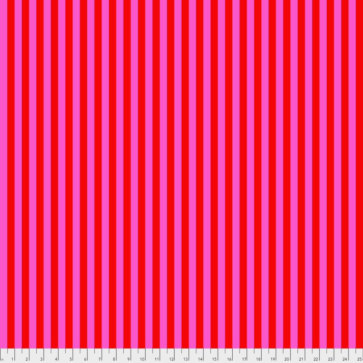 TULA PINK - True Colors - TENT STRIPES, PEONY