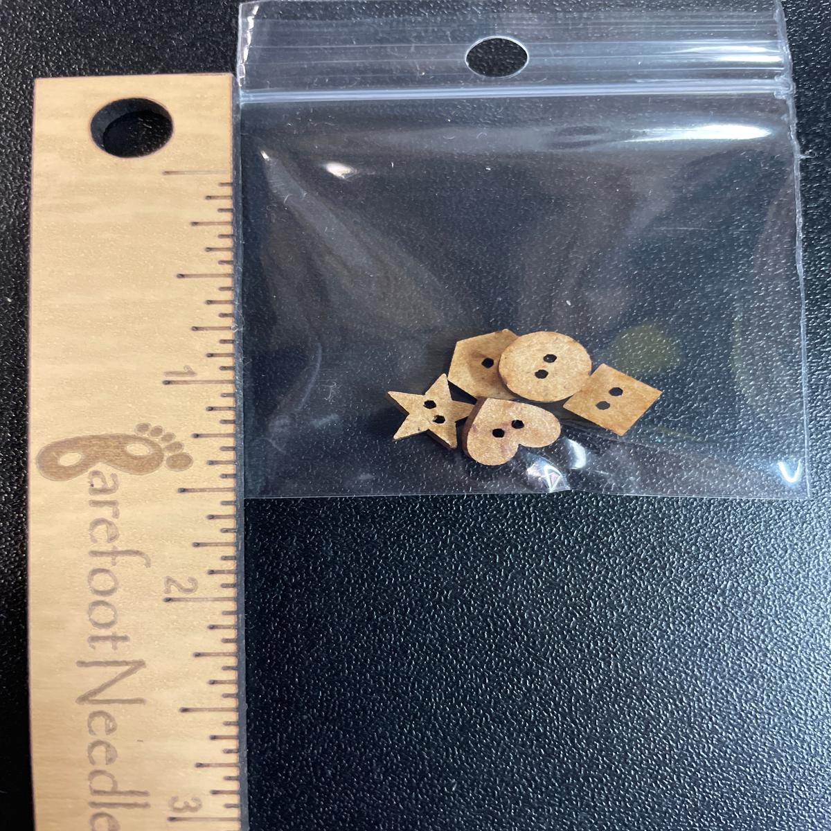 Various Shapes Wooden Buttons