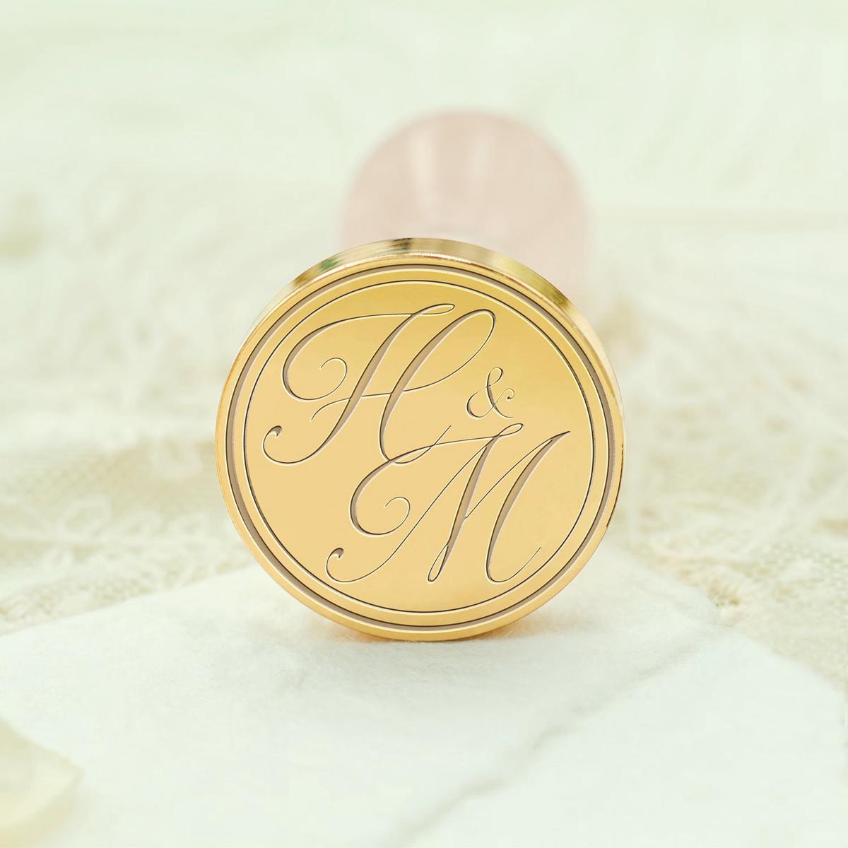 Wedding Custom Wax Seal Stamp with Double Initials / Couple's Names (27 Designs)