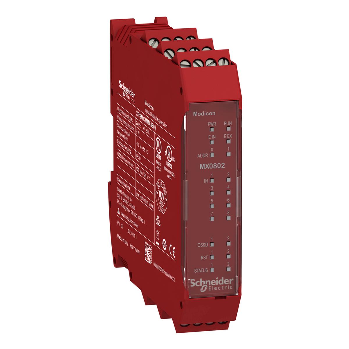 8 inputs 2 output pairs expansion module with screw term