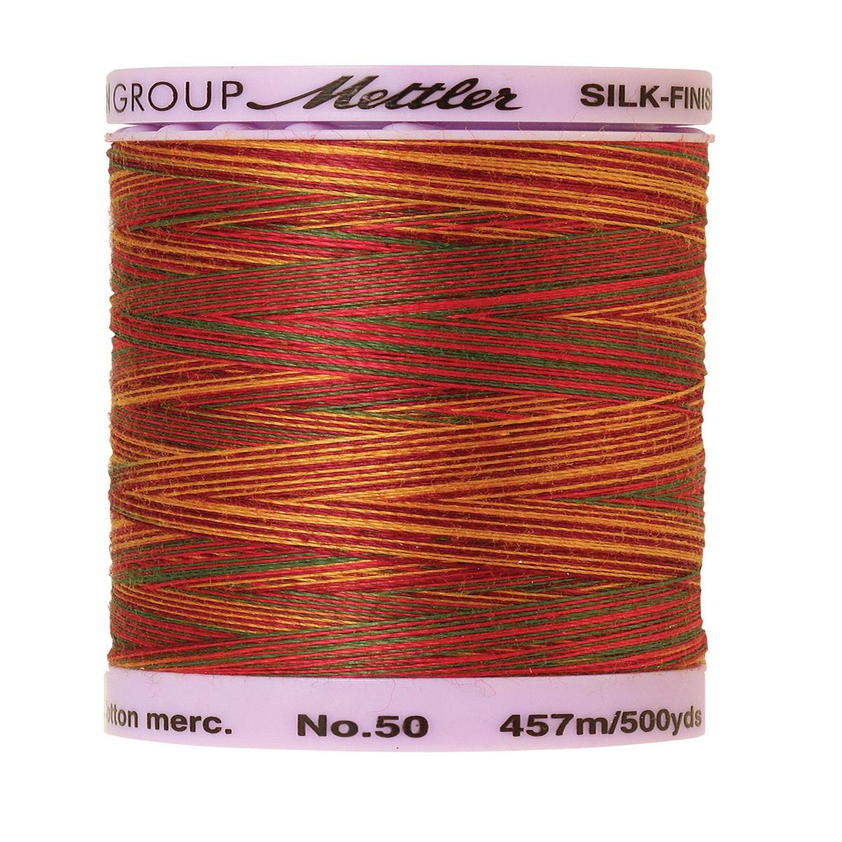 Mettler Silk-Finish 50wt Variegated Cotton Thread 500yd/457M Poppy Garden