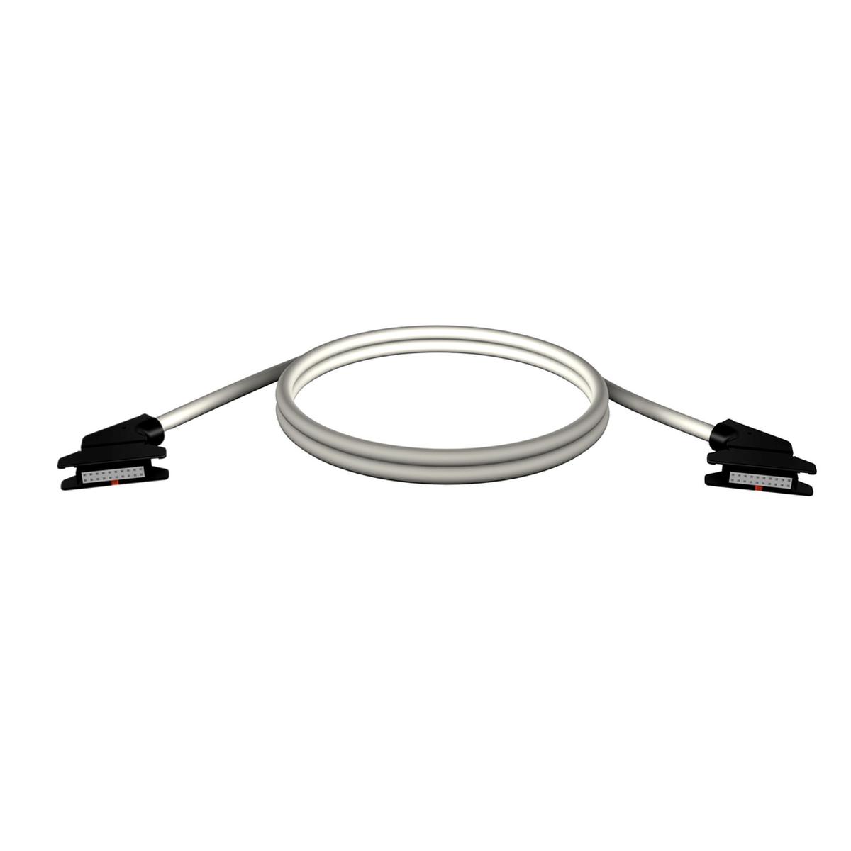 rolled ribbon connecting cable - for I/O module with HE10 connectors - 1 m
