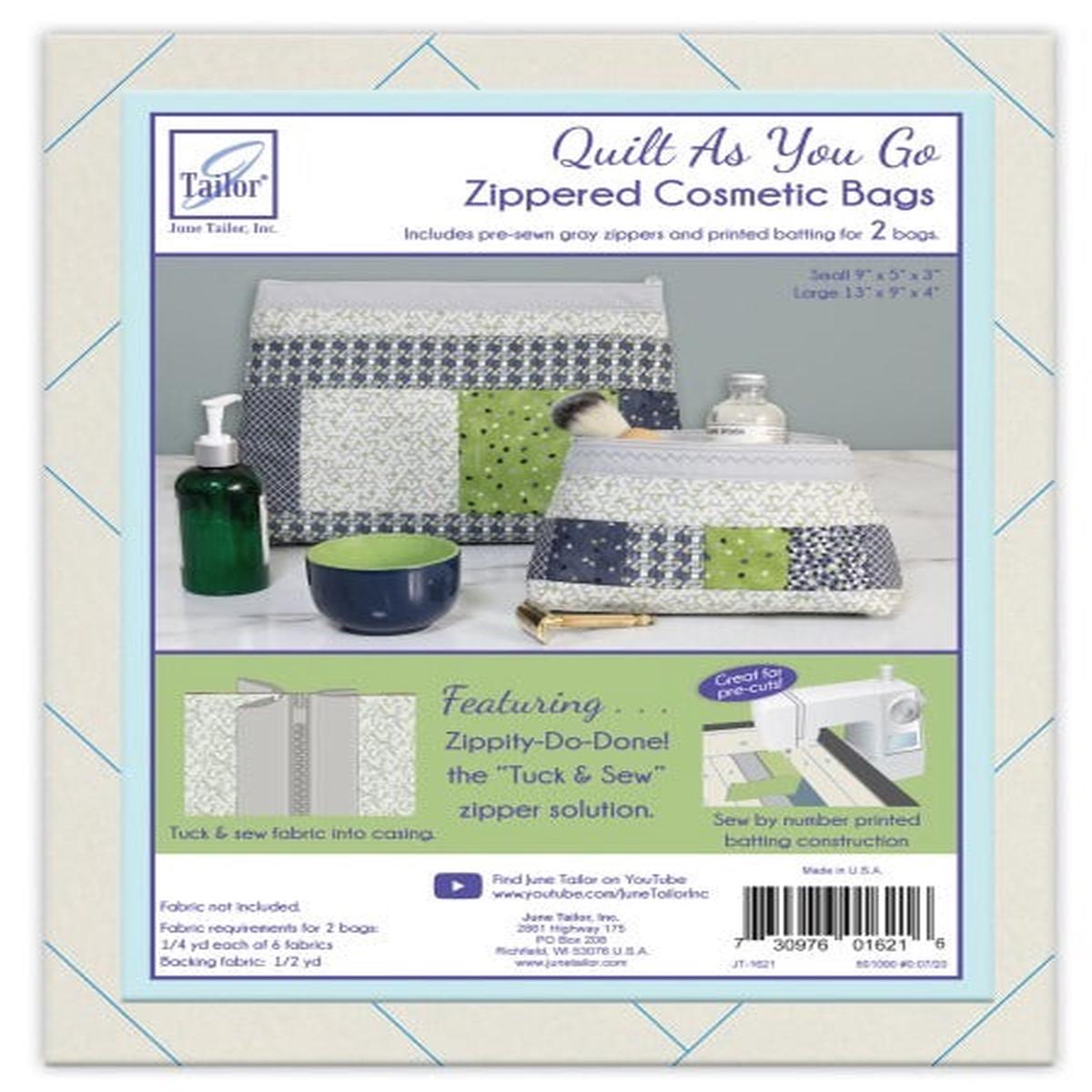Zippity Do Done Cosmetic Bags QAYG Lt Gray Zip