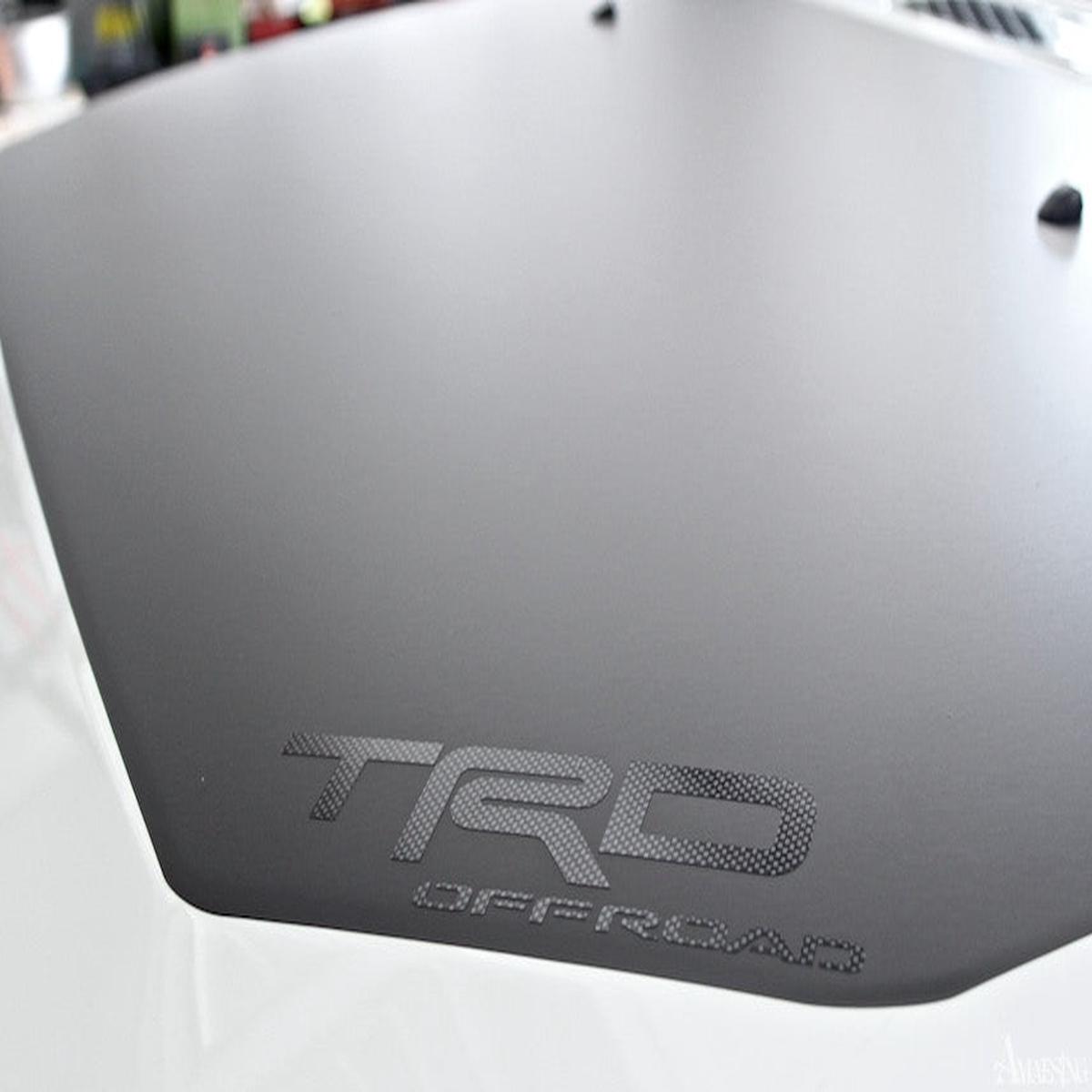 Amaesing FJ Hood Decal Matte Black - TRD Overlay