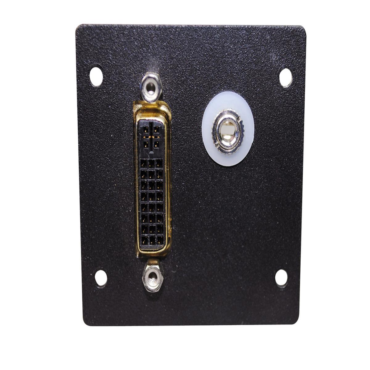 DVI F/F Barrel with 3.5mm Stereo with Solder Tabs