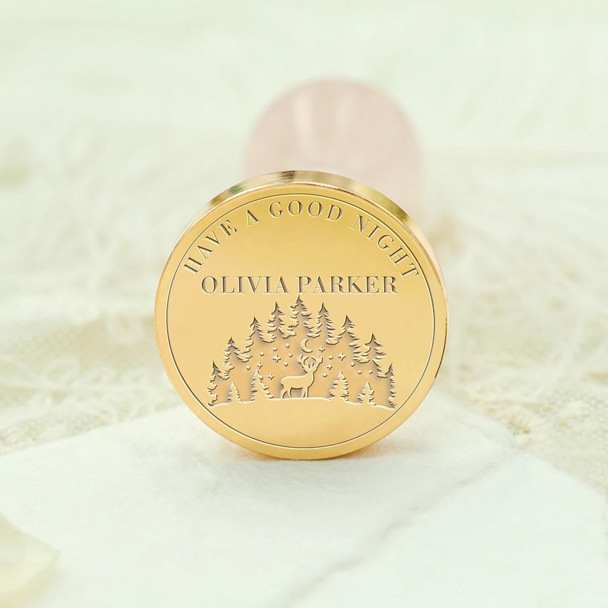 Forest Christmas Custom Name Wax Seal Stamp