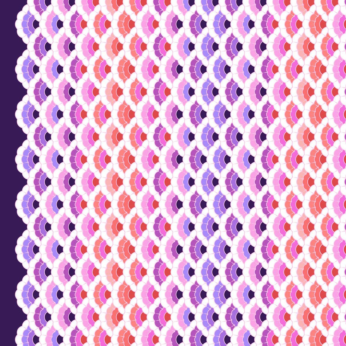 TULA PINK - Floral Reef - Aquatic Lace, Ultraviolet SHIPPING APRIL 2026