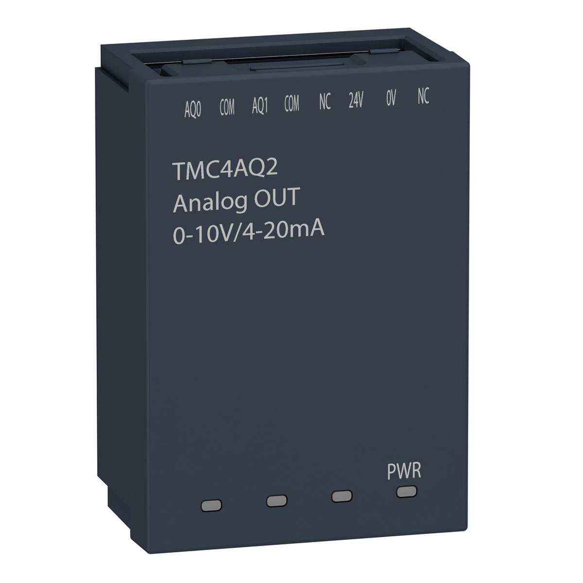 analogue output cartridge, Modicon M241, 2 analog outputs