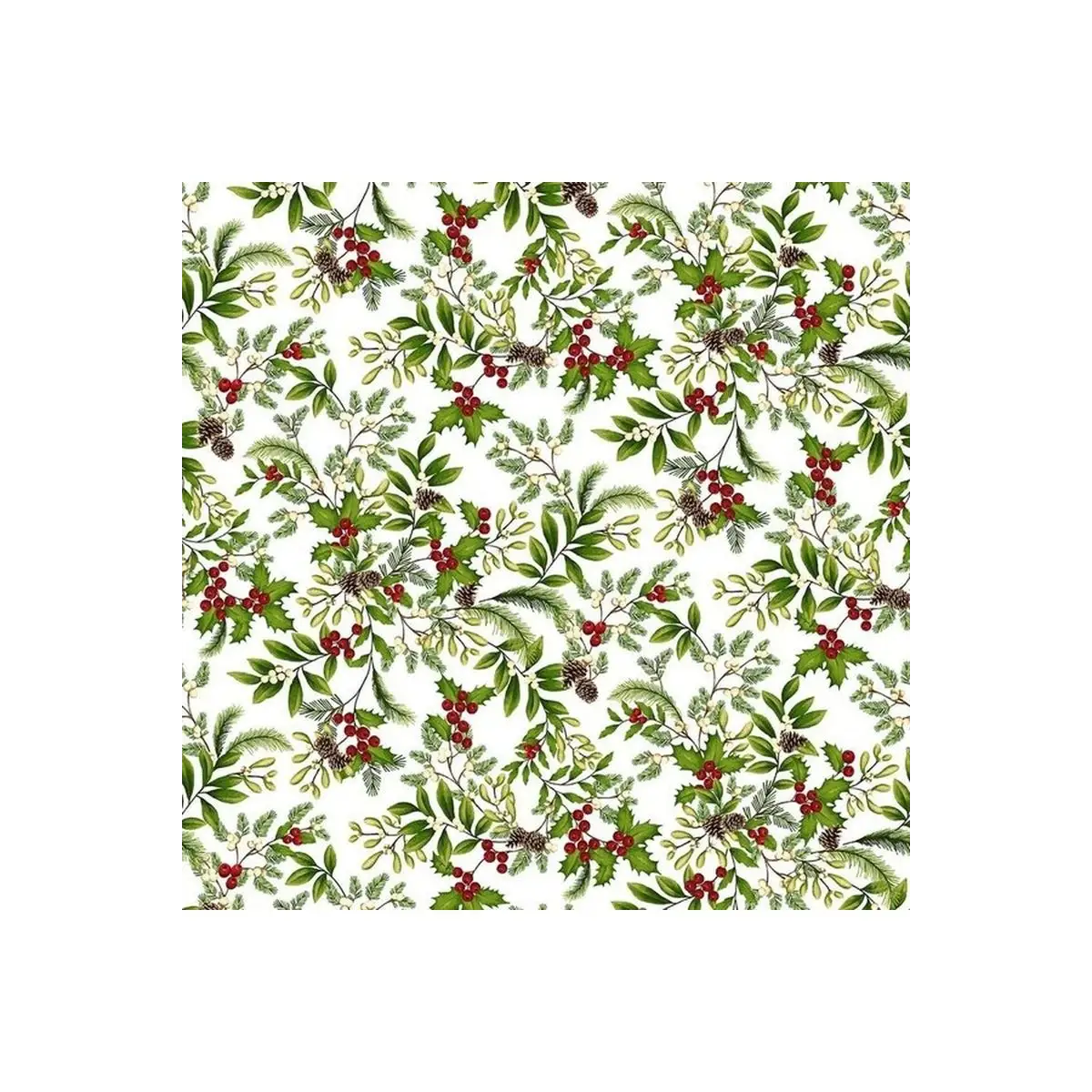 Henry Glass & Co. Fabrics, Winter Garden Collection - Holly & Mistletoe - 2829-33 2829-66 (Sold By 1/2 Meter)