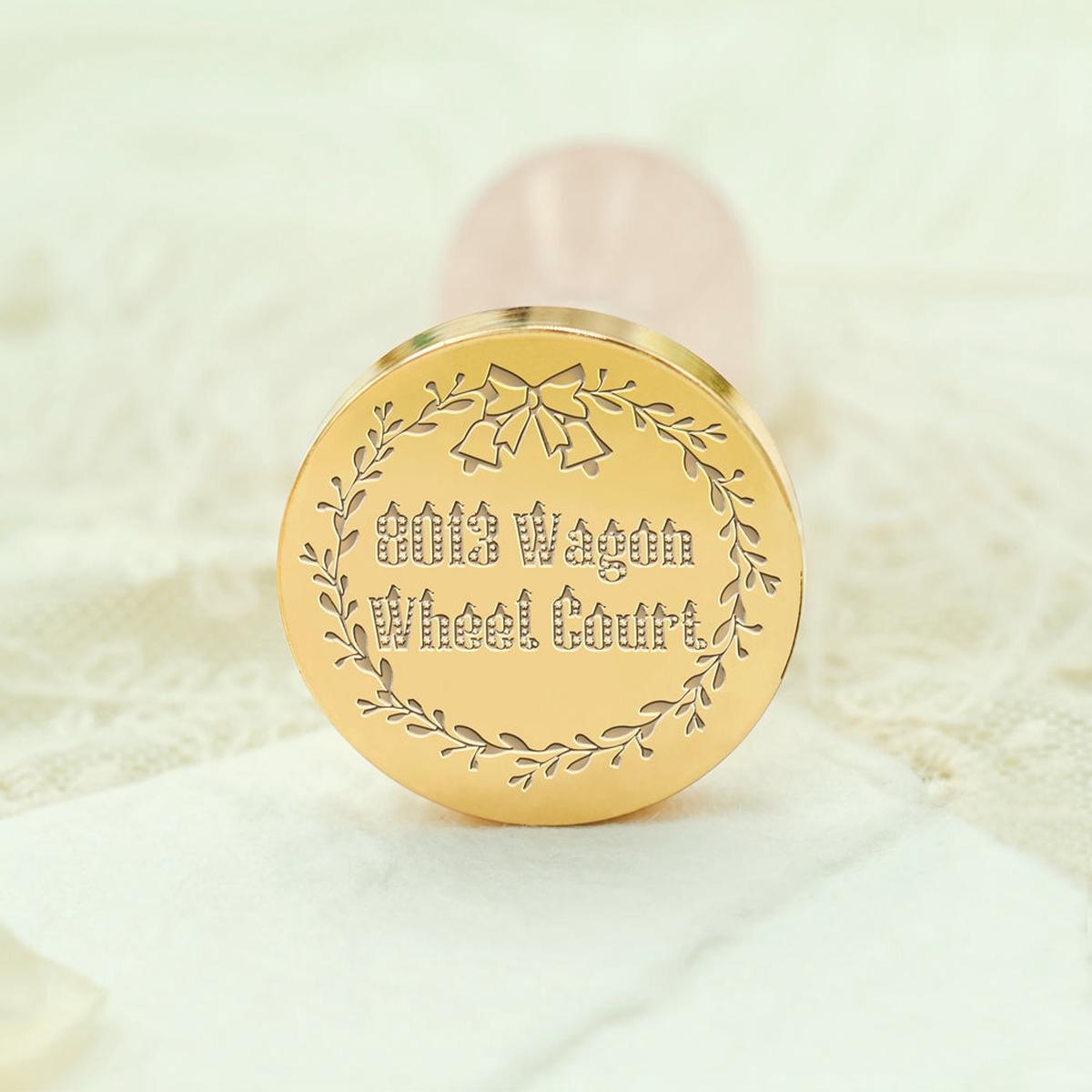 Christmas Wreath Custom Address Wax Seal Stamp