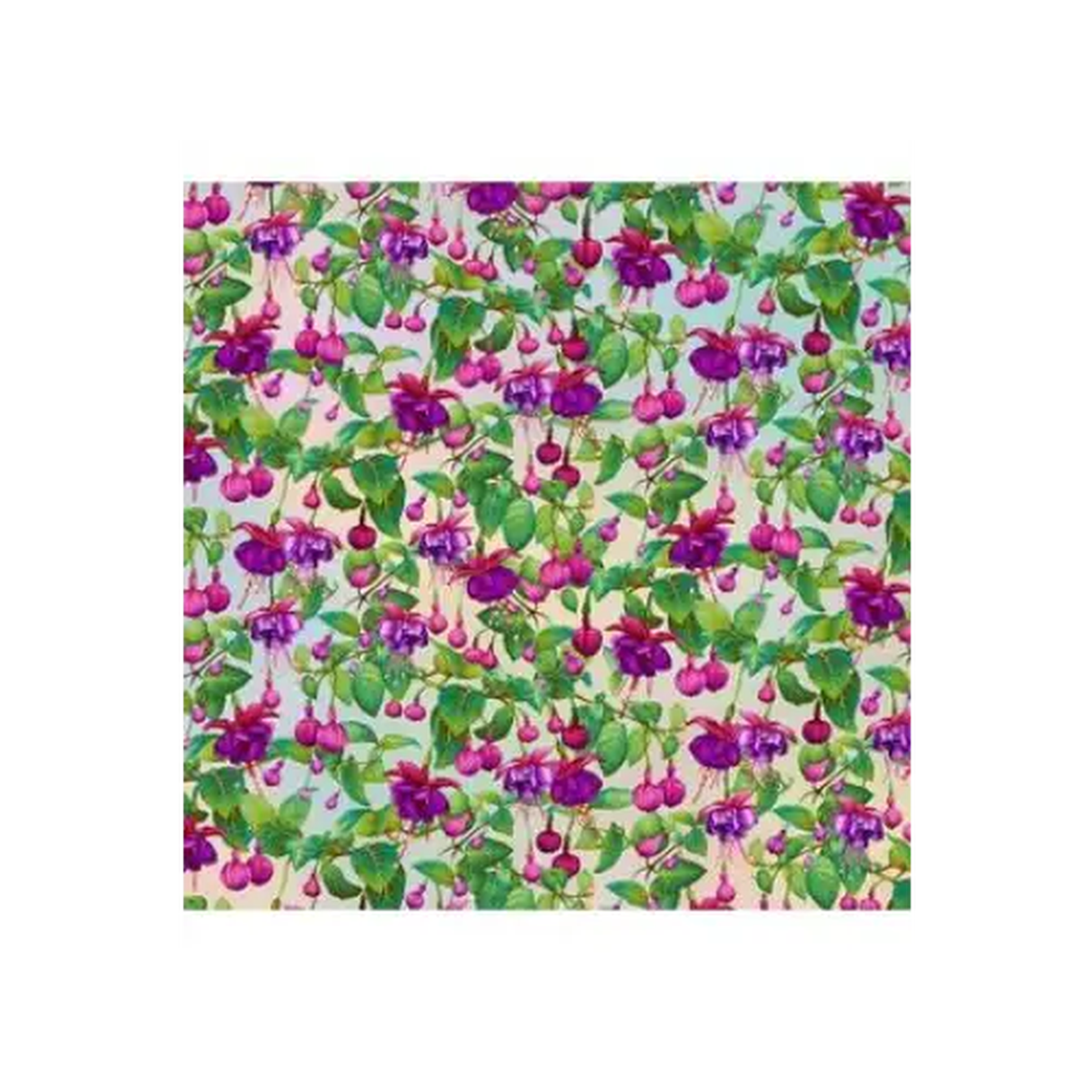 Henry Glass & Co. Fabrics, Gossamer Garden - Pastel Fuchsia Flowers (Sold By 1/2 Meter)