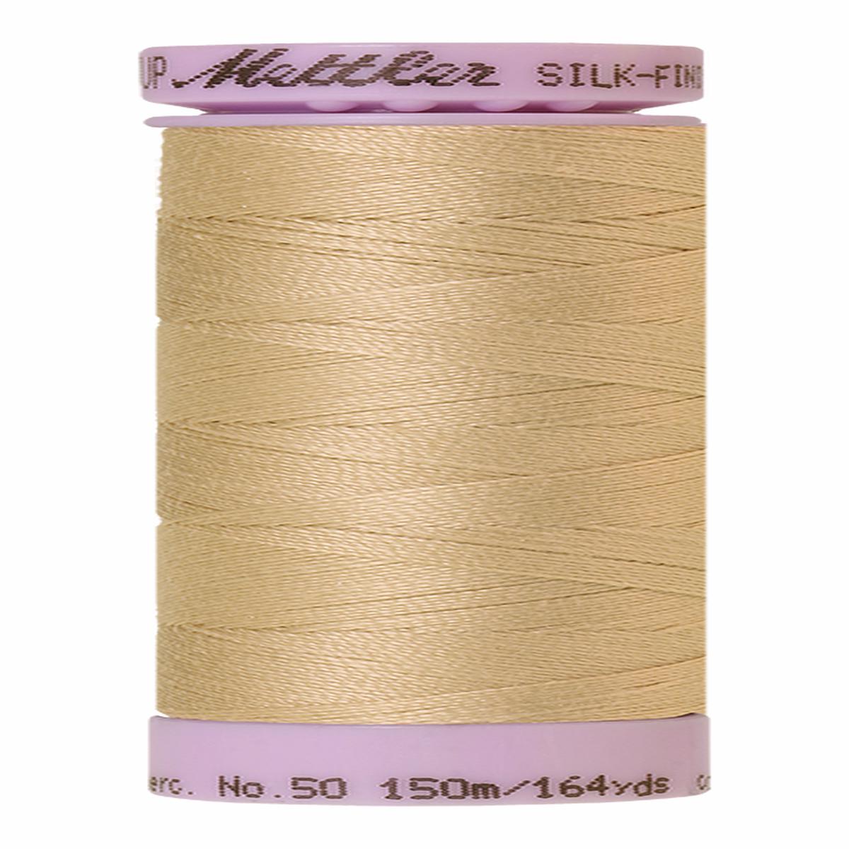 Mettler Silk-finish 50wt Solid Cotton Thread 164yd/150m Oat Flakes