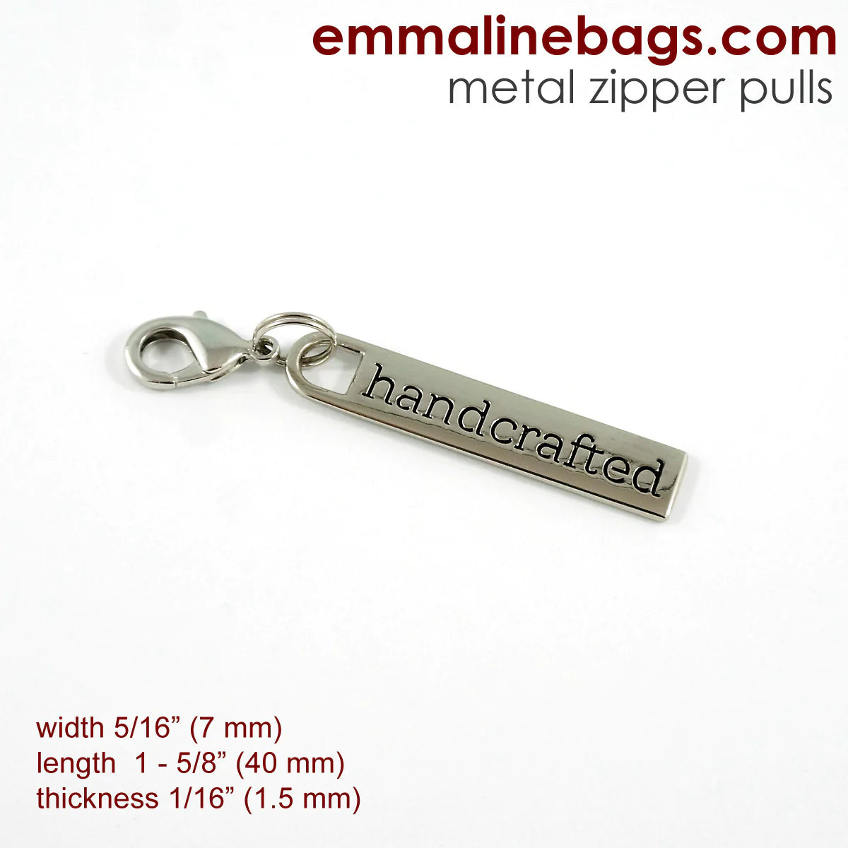 EMMALINE BAGS - Zipper Pulls, Handcrafted (1 Pack)