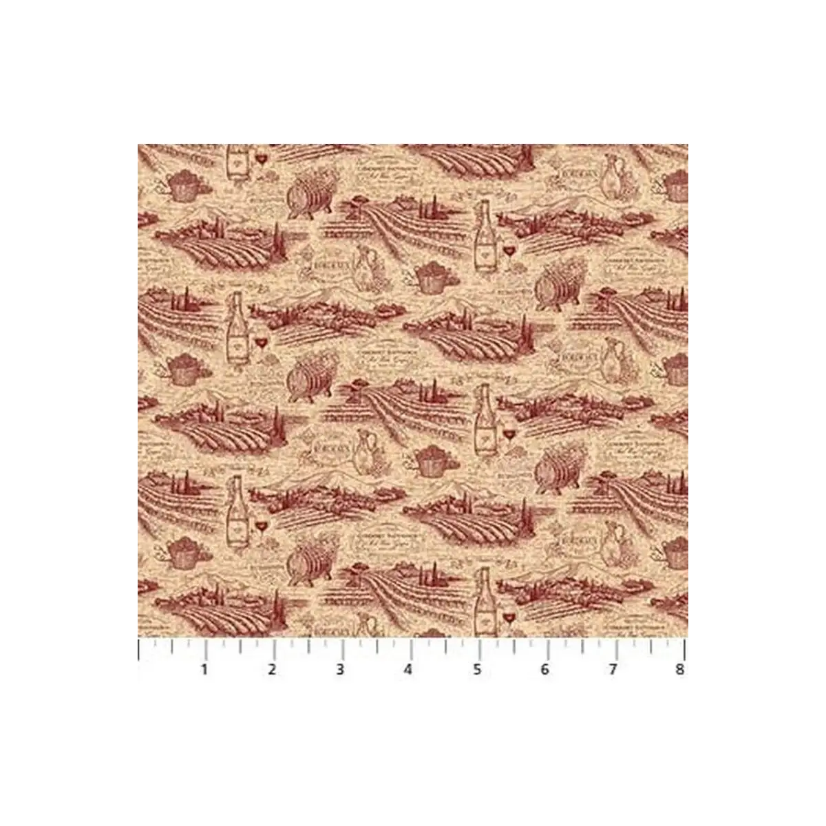Northcott Fabrics, You Had Me at Wine Collection - BEIGE/BURGUNDY* (Sold By 1/2 Meter)