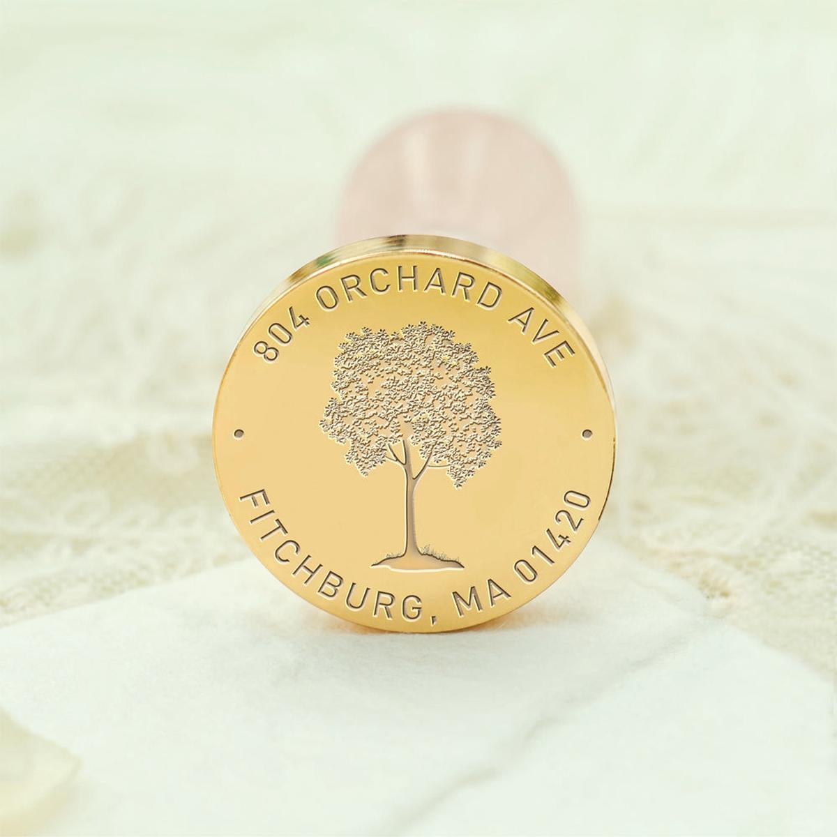 Natural Plant Custom Address Wax Seal Stamp - Chestnut Tree