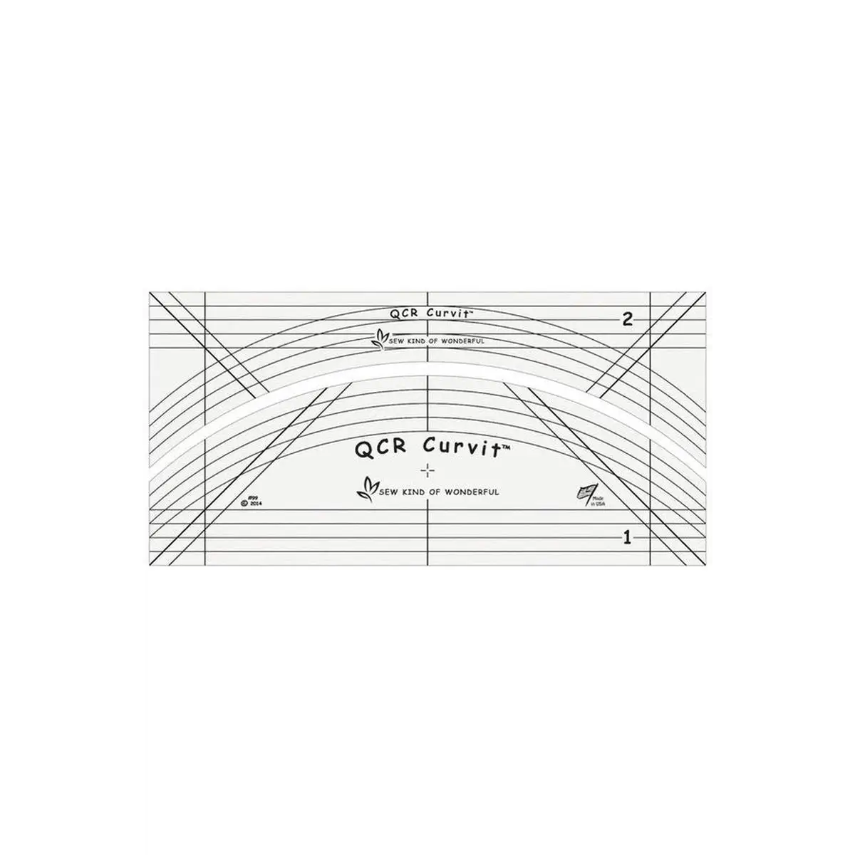 QCR Curvit 1/4in Acrylic Longarm Ruler Set.