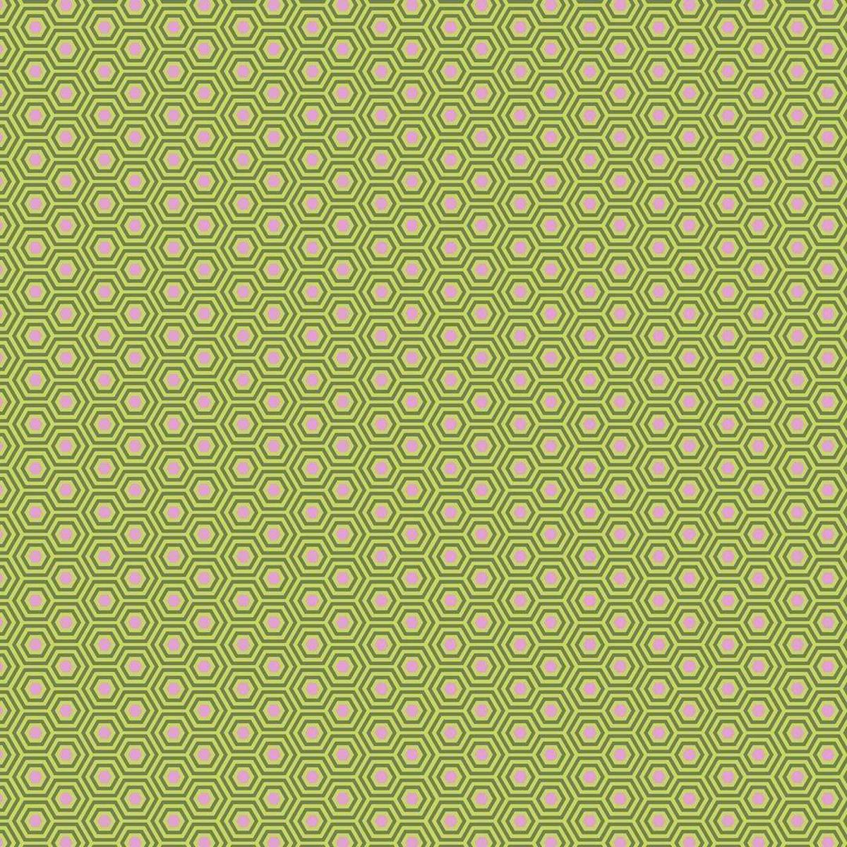 TULA PINK - TRUE COLORS - HEXY, JUNIPER